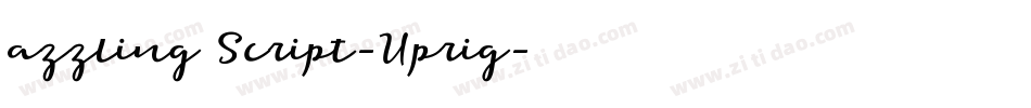 azzling Script-Uprig字体转换
